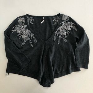 🍹 2/50$ Free people beaded cardigan